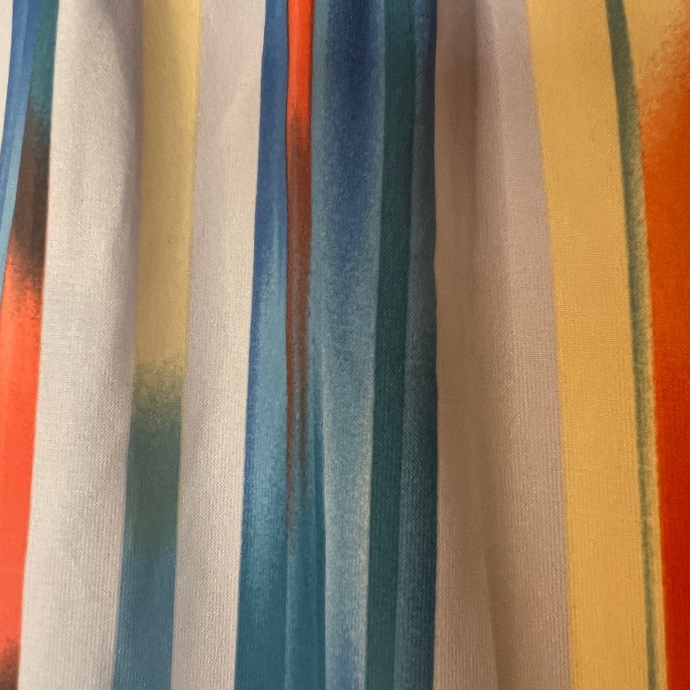 Colorful Striped Ruffle Sleeve Top - Picture 3 of 10